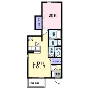 ソレアードA【1階】の間取り