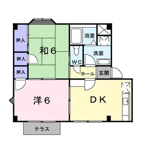 コーポ東町A【1階】の間取り