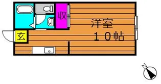 ビーライン川入 B【103号室号室】の間取り