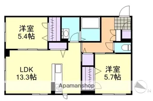 クラレッド マーレ【1階】の間取り