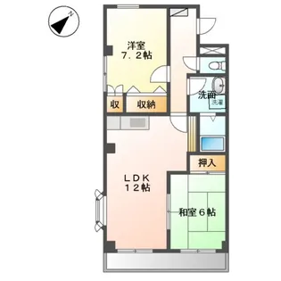サンピア大福【2階】の間取り
