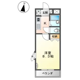 アムールパレスⅡ【1階】の間取り