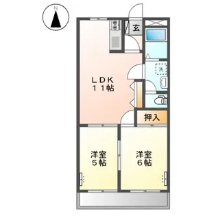 アメニティーハイツ【2階】の間取り