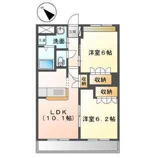 PALAZZO DEL SOLE【103号室】の間取り