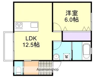 アルカンジュ鳥羽【1階】の間取り