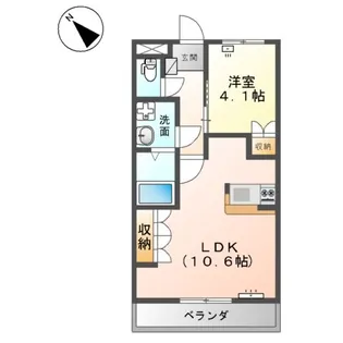 ヴィーブライト【1階】の間取り