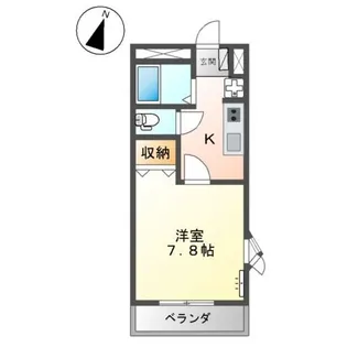 ワンハイム【201号室】の間取り