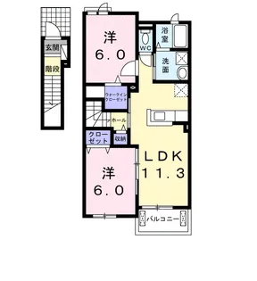 アルタB【2階】の間取り
