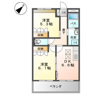 パピヨン【1階】の間取り
