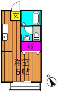 中島サンプラザ【101号室号室】の間取り