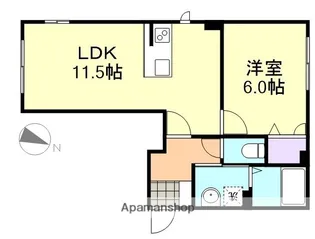 ソラーナ福井【1階】の間取り