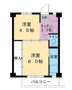 ビレッジハウス八浜2号棟【0102号室】の間取り