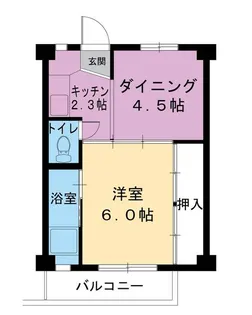 ビレッジハウス水島4号棟【0209号室】の間取り