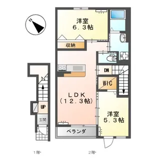 ヴィラ エスポワール【2階】の間取り