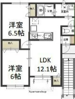 ファヴィリータC【1階】の間取り