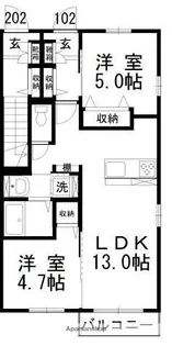 ルーチェ・A【1階】の間取り