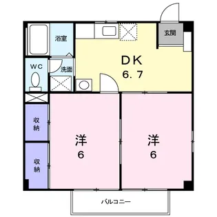 ガーデンエスプラネード【2階】の間取り