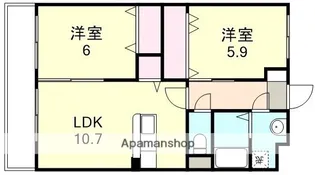 マンション・裕【3階】の間取り