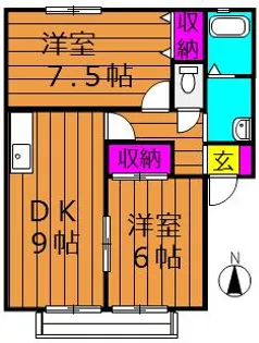 レイモンドサンヴィレッジA棟【101号室号室】の間取り