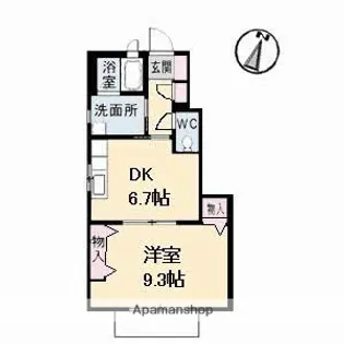 レーヴィンス C棟【1階】の間取り