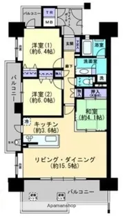 パークヒルズ新倉敷駅前【13階】の間取り