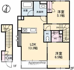 アニマートⅢ【2階】の間取り