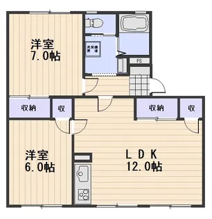 ハイデンス大守【2階】の間取り