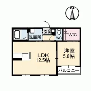 シャーメゾン聖【2階】の間取り