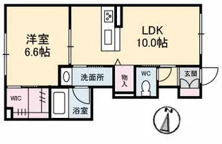 シャーメゾン令和【1階】の間取り