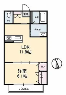 ソレイユコート泉田【2階】の間取り