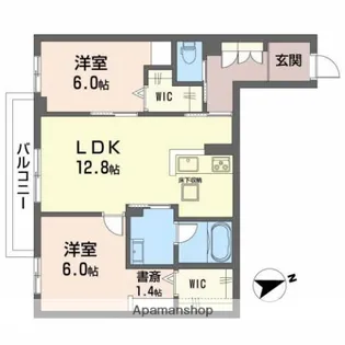 ル・コキヤージュ【1階】の間取り