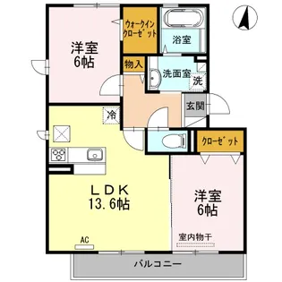 アン・グレーヌ【1階】の間取り