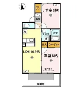 セレーノ岡本 B棟【1階】の間取り