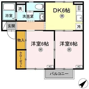 プレセジュール西阿知【1階】の間取り