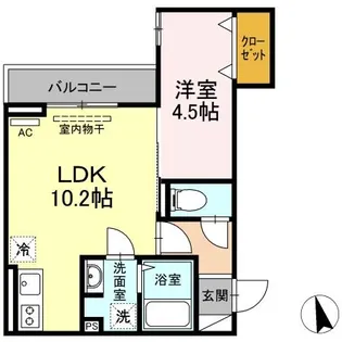 ベイ ブランシェ老松【2階】の間取り