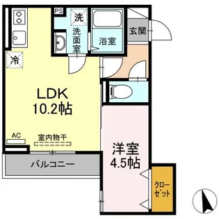 ベイ ブランシェ老松【3階】の間取り