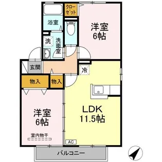 パミドール・ルーチェ B棟【2階】の間取り