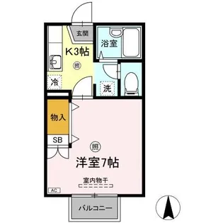 サンシャインパレスA/B B棟【2階】の間取り