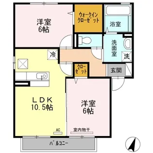 ラルジュ B棟【1階】の間取り