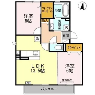 サンパティークC棟【2階】の間取り