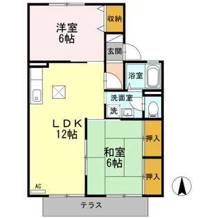 セジュールK1【1階】の間取り