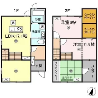 カーサ・カルム【1階】の間取り