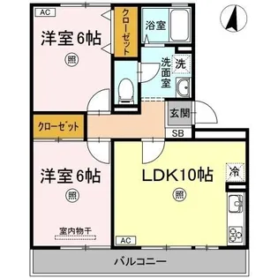 ラフィネ高柳【3階】の間取り