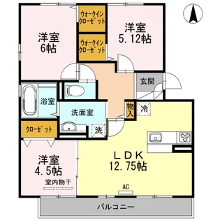 サンヴィオレ B棟【2階】の間取り