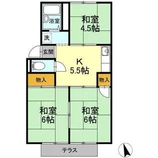 プレジール三宅 B棟【1階】の間取り
