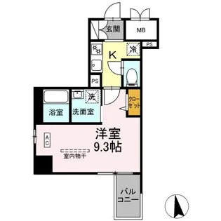 グランディオ医大前【7階】の間取り