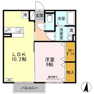 ディーバ A棟【2階】の間取り