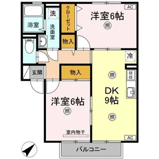 コニファーガーデン 3棟【2階】の間取り