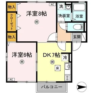 サンセール植田【1階】の間取り