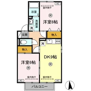 ドミール21【1階】の間取り